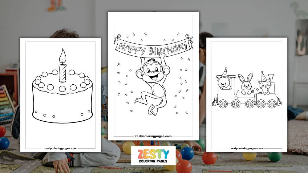 Happy Birthday Coloring Pages